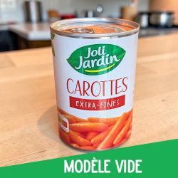 Boîte surprise  VIDE au format conserve de carottes , idéale pour offrir un cadeau original et créer un effet surprise unique.